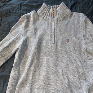 Polo by Ralph Lauren crew neck zip up sweater!